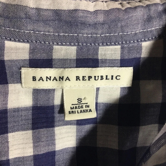 Womens Banana Republic Button Up Shirt Coastal Beachy Striped Boho Casual - Picture 3 of 6